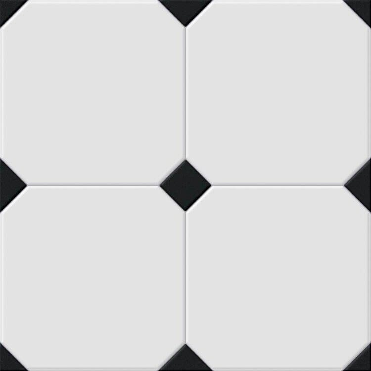 El Molino Betera Black-White Satin 33.3x33.3 ID 557489 - 1
