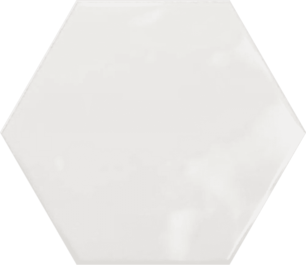 Ribesalbes Geometry Hex White Glossy 15x17.3 ID 449540 - 1