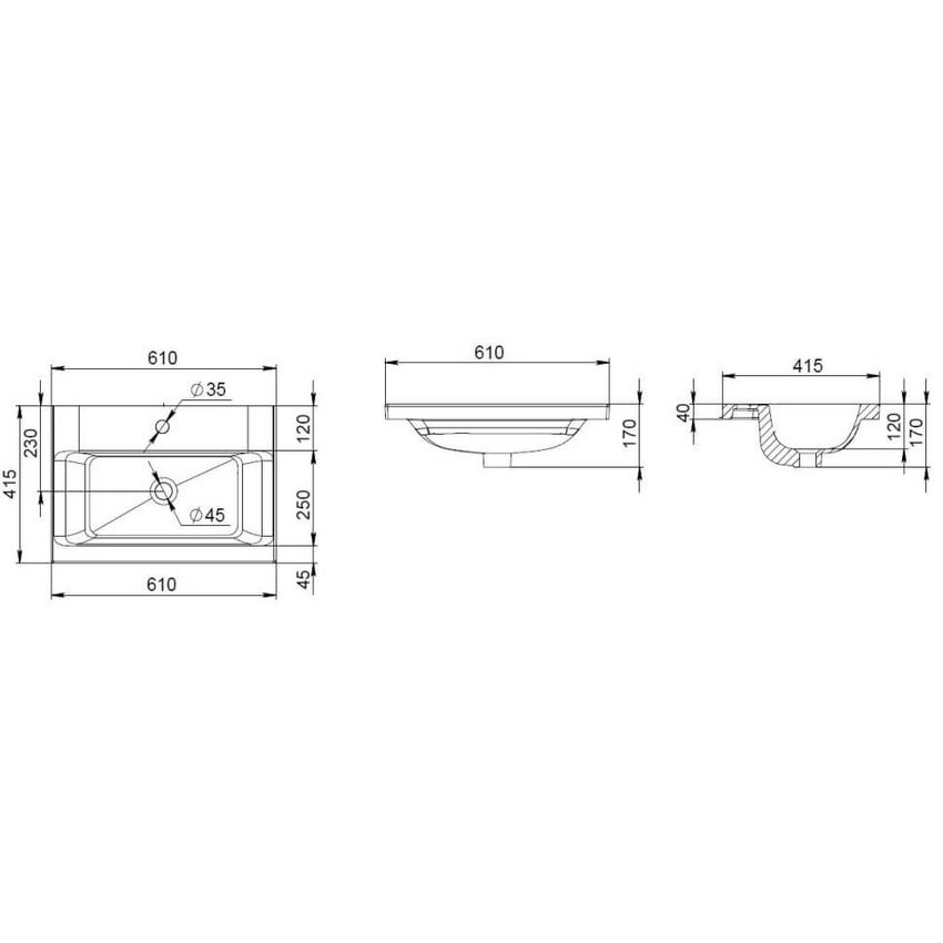 Раковина встраиваемая Am.Pm Gem M90WCC0602WG купить в Санкт-Петербурге.