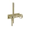 Смеситель для душа Gessi Anello на 2 потребителя, с переключателем, Brushed Brass PVD