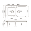 Кухонная мойка Omoikiri Maru 86-2 BE Tetogranit, ваниль