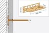 Полочка четырехугольная вклеиваемая Schluter Shelf-W-S1 Curve Темный антрацит - 3