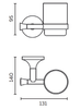 Стакан для ванной AltroBagno Corposo