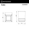 Стакан для ванной Whitecross Cubo подвесной, хром