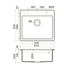 Кухонная мойка Omoikiri Tedori 57-BE Tetogranit, ваниль